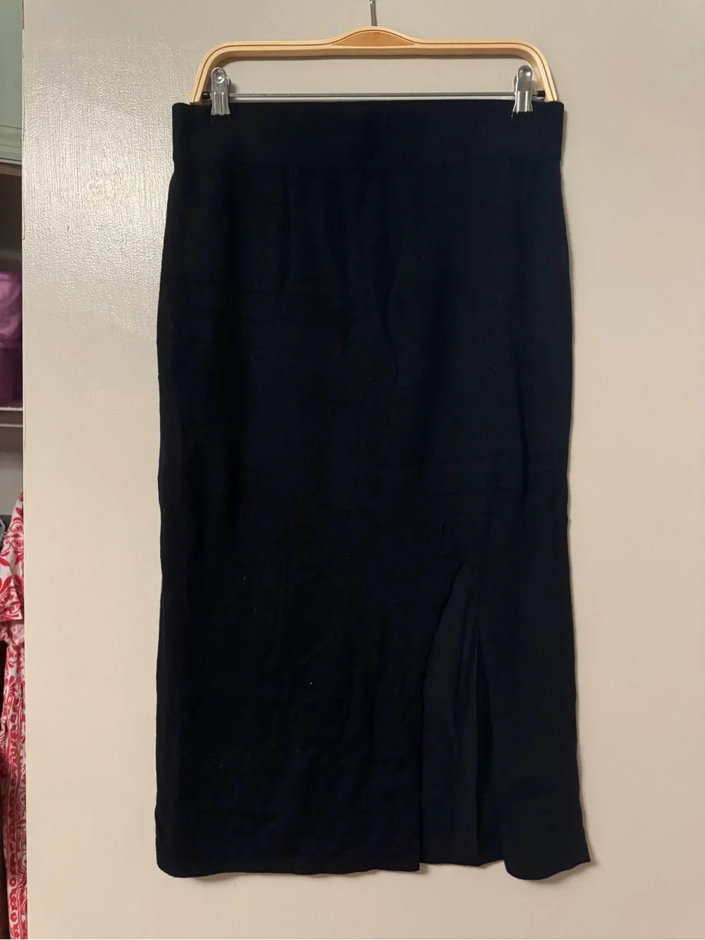 Banana Republic Black Midi Skirt with Side Slit